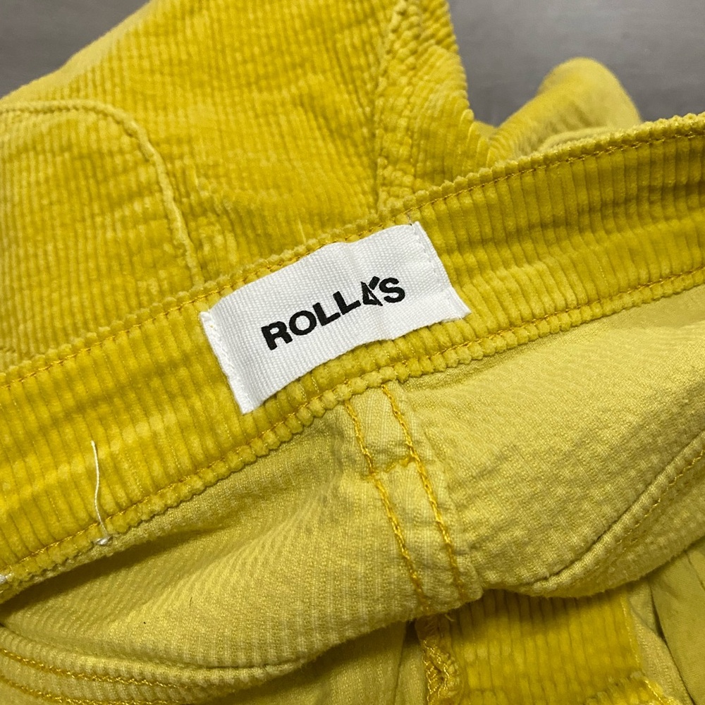 Rolla’s Dusters Cord Shorts 26 Yellow Gold Retro 70s High Rise Mustard Boho - Picture 5 of 9